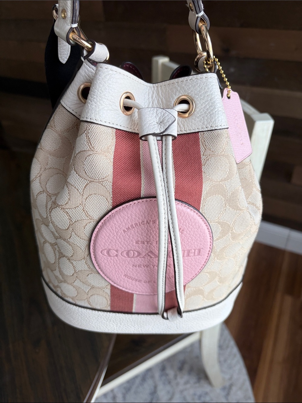 Coach Dempsey Drawstring Bucket Bag - Picture 12 of 13